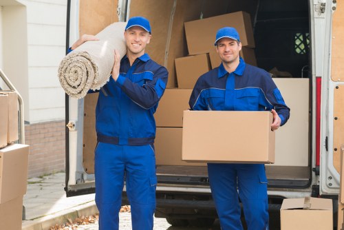 Business movers coordinating a UK commercial relocation