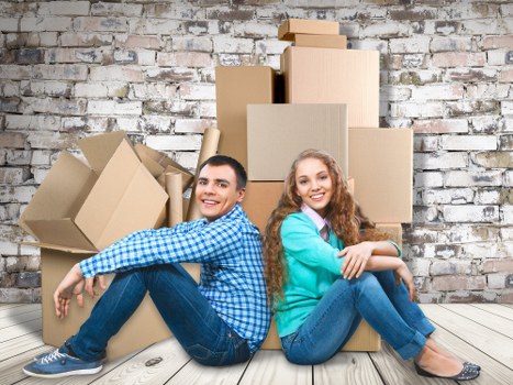 Organised moving boxes ready for home relocation in the UK