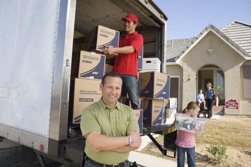 Man and van vehicle used for office relocation in the UK