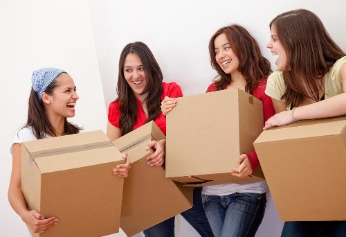 Fragile household items packed securely for transport