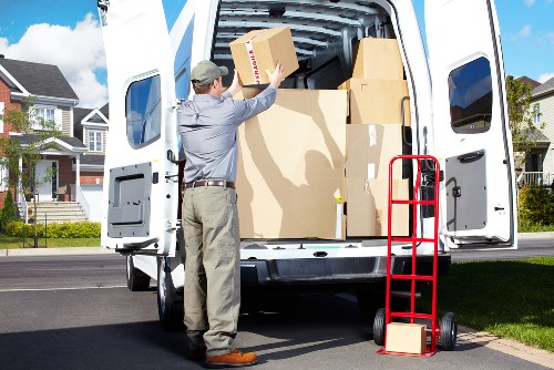 Residential furniture removal service collecting a wardrobe from a flat