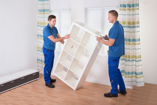 Professional removal van service loading boxes in the UK