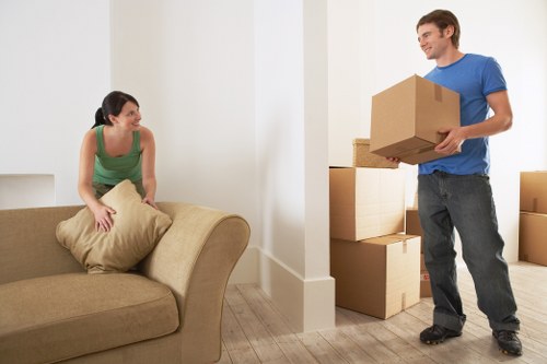 Staff using careful handling techniques during a removal