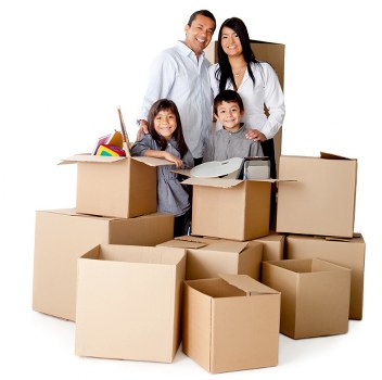 Large UK removal van for furniture transport